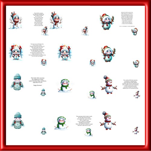 Christmas snowman 24 nserts - snowman,