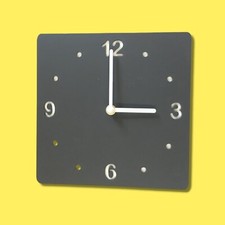 Square Wall Clocks - Standard or Large, Many colour mirrors & solid colours