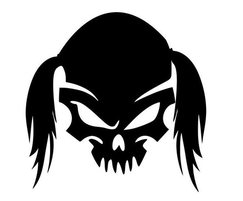 Woman skull motorcycle - motorcycle, sticker