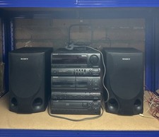 SONY MHC-550 Mini HiFi System HCD-H550M RARE CD D/Tape Tuner Speakers