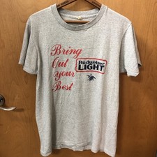 Vintage Budweiser Light TSHIRT Large Size Gangplank Lounge Cleveland Tennessee