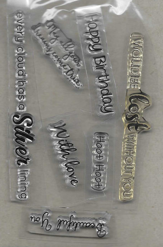 Sentiments clear stamps - clear,
