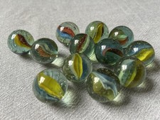 12 Large Vintage 1970s Glass Marbles 24mm Excellent Used Condition