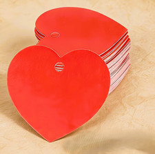 Heart tags kraft valentine - tags,