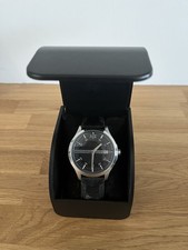 Armani Exchange Black Leather Strap Watch AX2101 New Battery Boxed Excellent