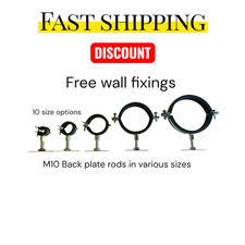 Rubber lined munsen ring, backplate & rod - anti vibration pipe clip/ jubilee