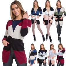 Womens Tied Striped Long