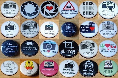 Photography button badge 25mm - photography,