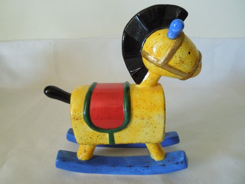 Large ceramic rocking horse - large,