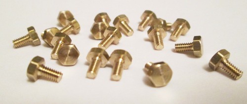Metric brass hexagon screws - metric, m2
