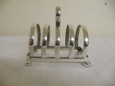 Vintage English Silver Plated 4 Slice Toast Rack