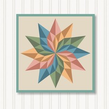 Barn Quilt Square, 8 Sizes, Outdoor & Indoor Wall Art, Home Decor, BQ072-07