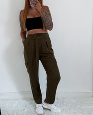 Ladies Khaki Green Elasticated