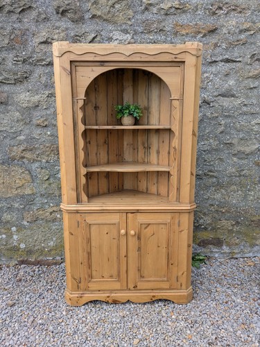 Vintage pine corner cabinet - corner,