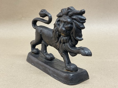 Cast iron lion door - iron,