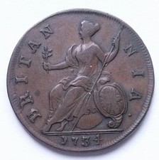 1734 George II Halfpenny