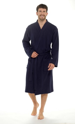 Mens 100 cotton waffle robe - 100%,