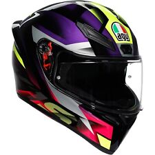 Motorcycle Helmet S - AGV K1 S Fastlap Full Face Helmet - Black-Purple-Pink