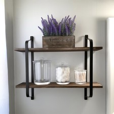 Vintage Style Metal Wood Wall