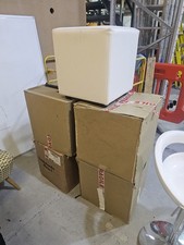 Faux Leather Cube Seat Pouffe