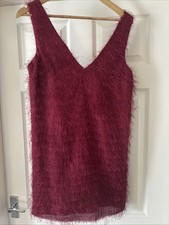 Topshop Red Ruby Tinsel Fluff