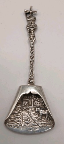 Dutch silver caddy spoon - silver,