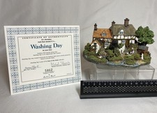 Washing Day Vintage Scene Jane Hart Danbury Mint Days of the Week Collection