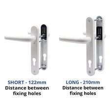 UPVC Door Handle 92PZ Sprung Pair for PVC and Composite Doors