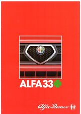 Alfa Romeo 33 1.5 Green Cloverleaf 1984-85 UK Market Foldout Sales Brochure