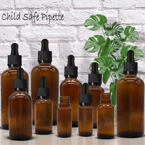 Amber glass dropper bottle - glass,