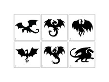 Dragon Stencils - Reusable