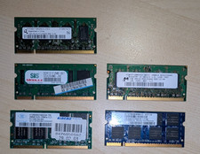 Laptop Memory Modules SODIMM DDR -DDR2  256MB - 1GB  Mixed Spec. and brands 