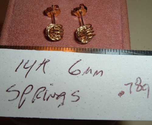 Pair solid 14k yellow gold - solid,