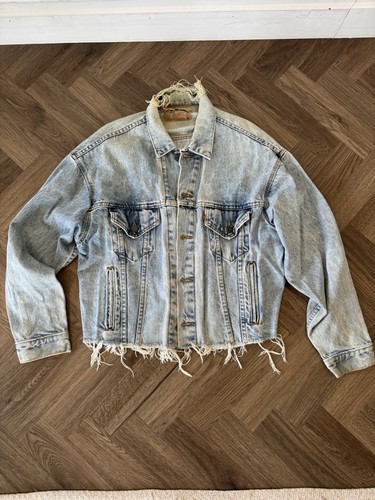 Levi trucker distressed - trucker,