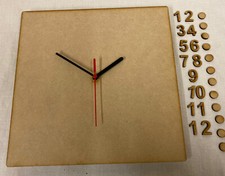 20cm Square Wooden Clock Kit