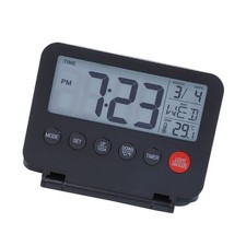 Digital Travel Alarm Clock Small Foldable Battery Operated LCD Desk Clock