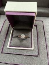 Beaverbrooks Rose Gold Diamond Ring Size I