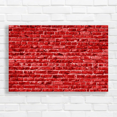 Rustic bricks red canvas - canvas, print