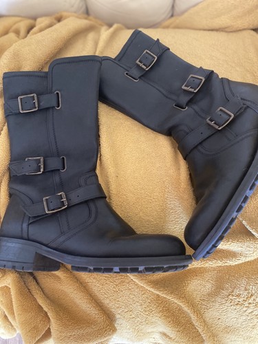 Vintage black leather - ,