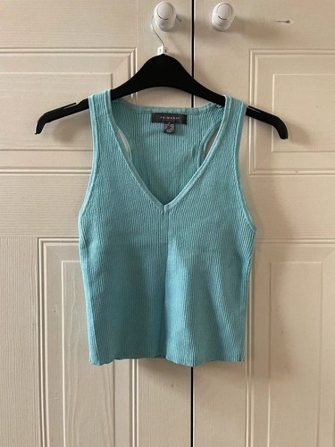 Light blue ribbed - , top