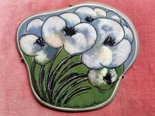 Arabia Finland Heljä Liukko-Sundström  Wall Plate 1992 'Pullukkakukat' Fab Cond.