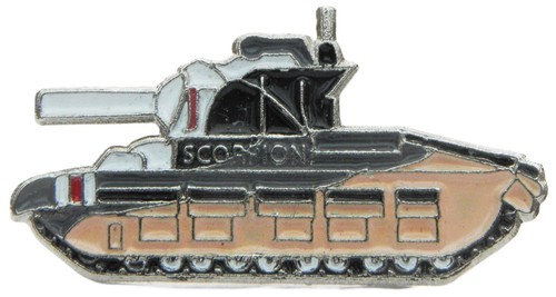 Scorpion tank pin badge - tank,