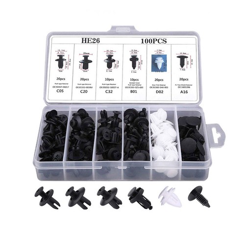 100x car body trim clips - 100x,