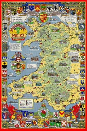 Historical map wales - of,