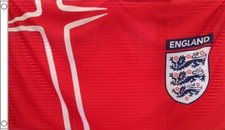 ENGLAND FLAG 5' x 3' Official Red Retro Old Football Design Three Lions Flags