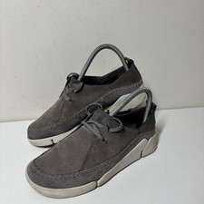 Clarks Trigenic Angel Womens Casual Shoes Trainers Grey & White UK Size 4 