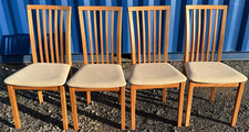 Skovby Danish Made Solid Wood Upholstered 4 Dining Chairs FREE GB Delivery🚚🚚🚚