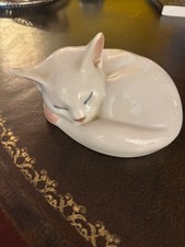 Royal Copenhagen sleeping cat, pre owned but mint condition