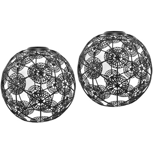 Black iron lamp shades set - iron, of