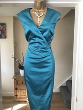 Coast Womens Dress UK 12 EU 40 US 8 Evening Cocktail Party Satin Christmas NYE
